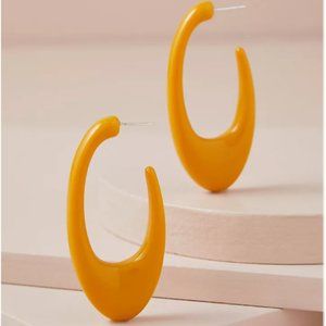 NEW~ Anthropologie Resin Oblong Hoop Earrings